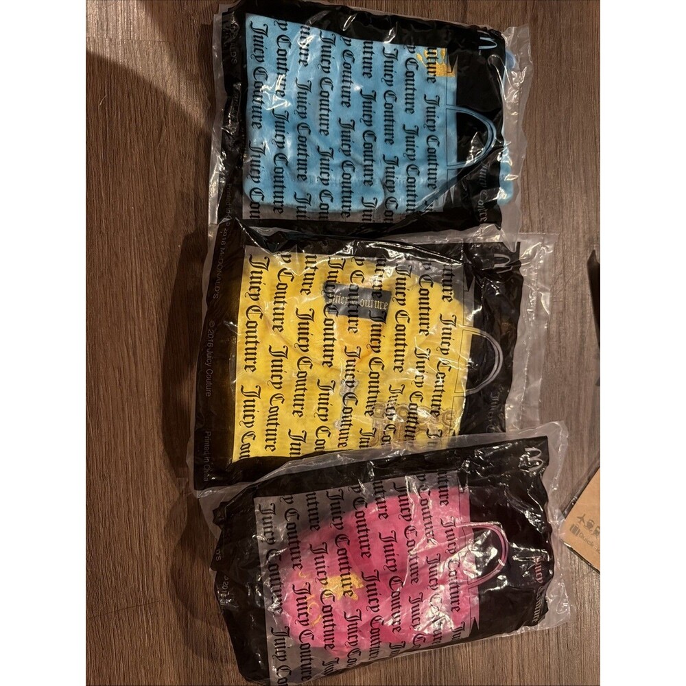 Rare Vintage Juicy Couture x McDonald's Plush Coin Purse Set Of 3 NEW Aesthetic - Picture 5 of 5